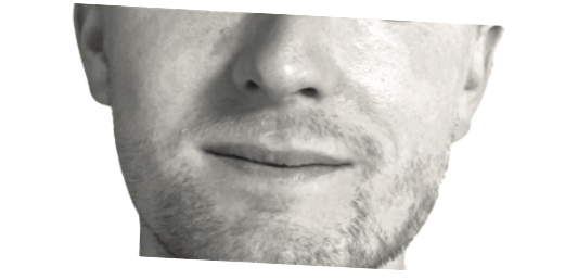 Ausschnitt meines Gesichts